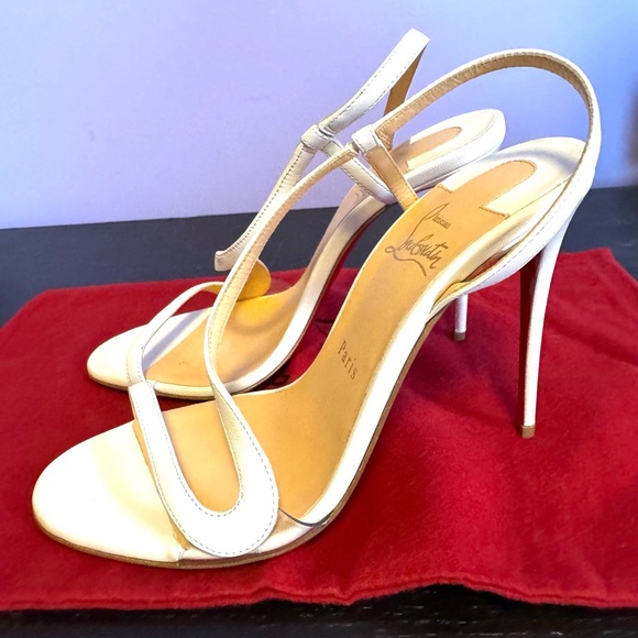 Christian Louboutin Shoes - Christian Louboutin white leather Rosalie sandals